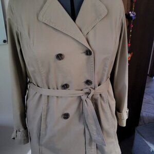 Sonoma Women's Classic Double-Breasted Trench Coat Long Sleeve Size XL